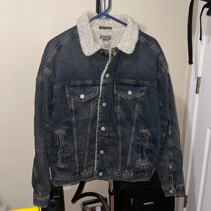 H&M Divided Denim Sherpa Jacket